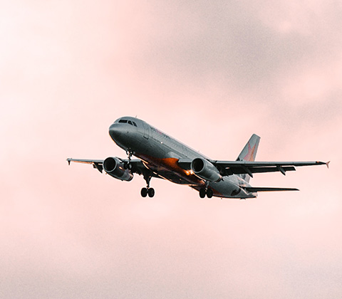 A plane flying in the sky